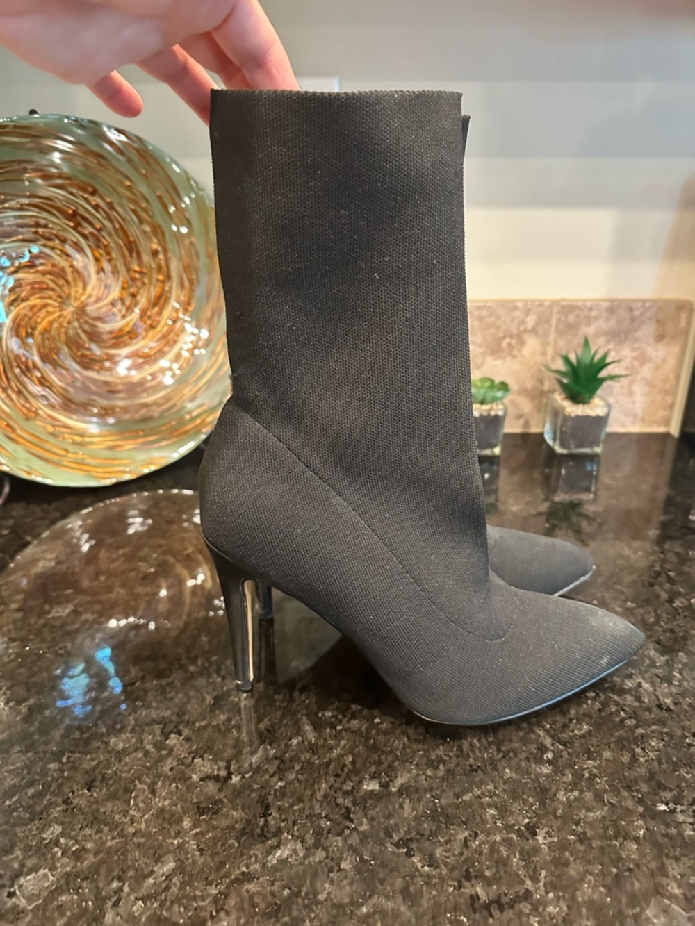 Black booties by express